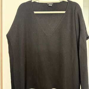 Theory Black V-Neck Sweater